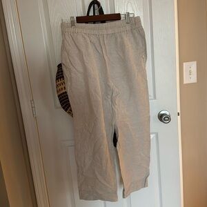 Madewell sand colored linen pants